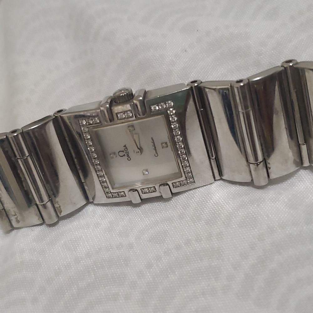 - 🖤OMEGA CONSTELLATION Mother Pearl &Diamond ST STEEL Women Watch VERY RARE-EUC - Picture 2 of 4